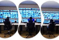 Illustration of a logistics control center with multiple monitors displaying a Transportation Management System (TMS) for the trucking industry, showcasing route optimization, real-time tracking, and performance metrics, representing the ultimate guide to TMS for efficient and streamlined transportation operations.