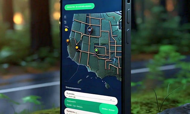 Digital freight marketplace interface on a smartphone